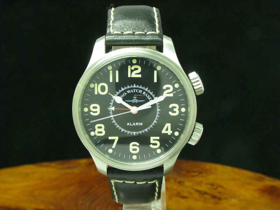  Zeno-Watch Basel Edelstahl Handaufzug Herrenuhr Mit Wecker / Ref 8591 </h1> 