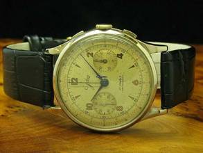 Thumbnail von Jolus 18kt 750 Roségold Gold Handaufzug Chronograph Herrenuhr </h1>