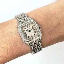 Thumbnail von Cartier Panthère 23mm Quartz Steel 3.28TCW DIAMOND Watch </h1>