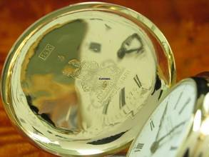 Thumbnail von J.ullmann & Co. 14kt Gold Savonette Sprungdeckel Taschenuhr Minuten Repetition </h1>