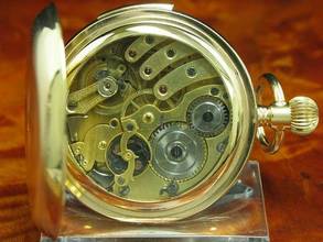 Thumbnail von J.ullmann & Co. 14kt Gold Savonette Sprungdeckel Taschenuhr Minuten Repetition </h1>