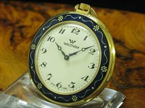 Thumbnail von Waltham Gold Mantel Open Face Taschenuhr / Ref 10-0300-00 </h1>