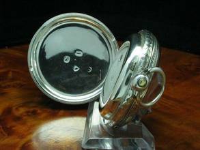 Thumbnail von Russel & Co 925 Silber Open Face Taschenuhr Schlüsselaufzug </h1>