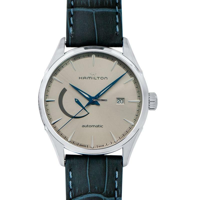 Hamilton Jazzmaster H32635622 - Jazzmaster Power Reserve Blue Steel/Leather 42mm </h1>