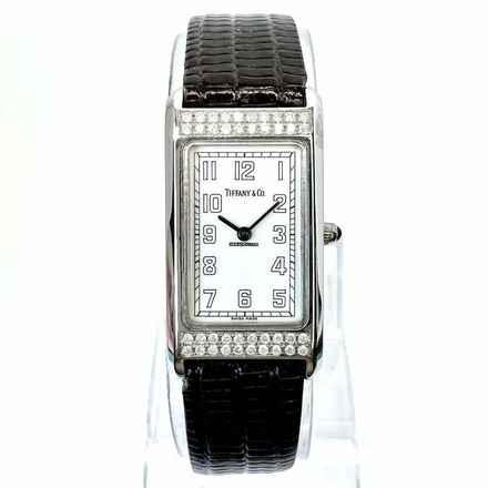  Tiffany Quartz 20mm Steel 0.39TCW DIAMOND Watch </h1> 