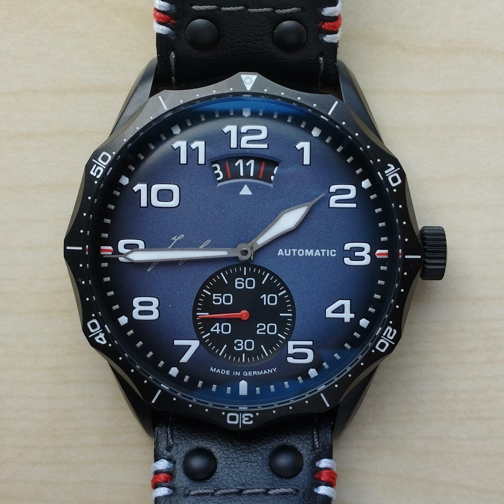  Junghans Meister Pilot Automatic Navy Blue FULL SET 