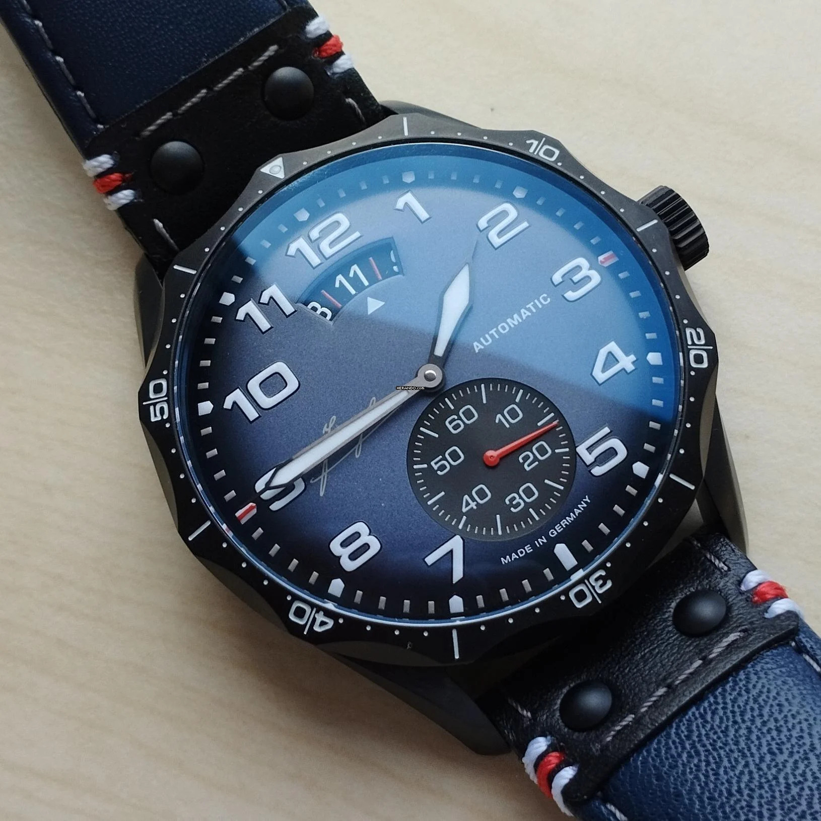 Thumbnail von Junghans Meister Pilot Automatic Navy Blue FULL SET