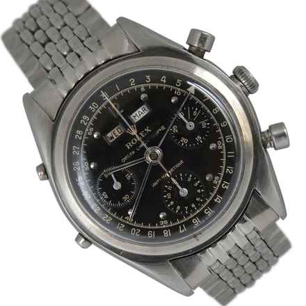  Rolex Chronograph Dato Compax 4767 Jean-Claude Killy chronograph black dial very rare 1947's  