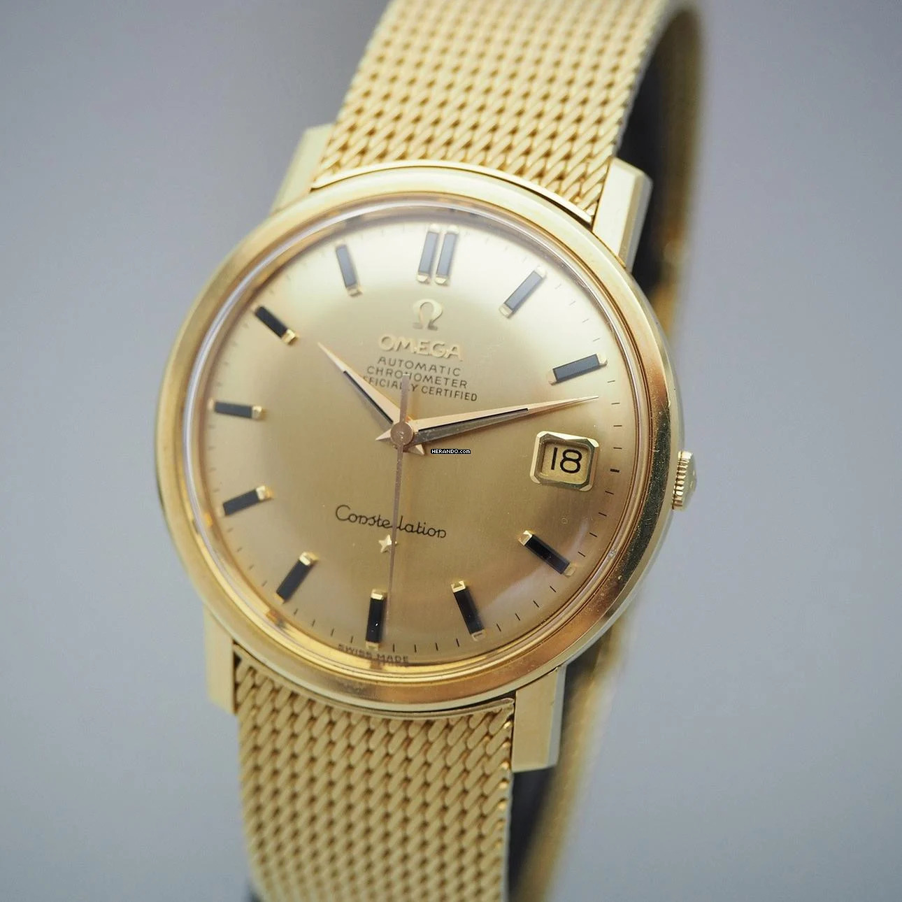 Omega Constellation Vintage Automatik 168.010/11 Gold 18K/750 Omega Box TOP