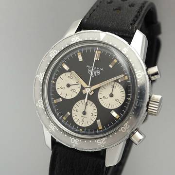  Heuer Autavia 2446C Chronograph Vintage Panda Valjoux 72 