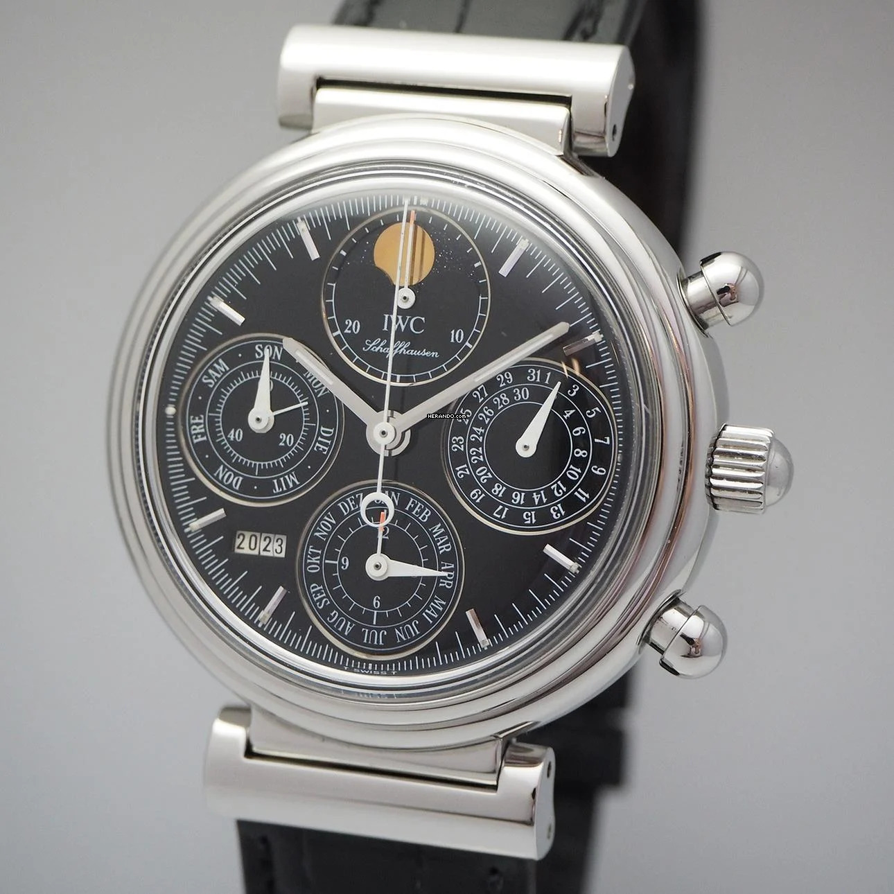  IWC Da Vinci Perpetual Calendar 3750 Ewiger Kalender Perpetual Calendar Stahl Box+Papiere Full Set Box und Papiere 