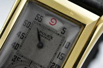 Thumbnail von Rolex Prince 18k Yellow Gold Jumping Jump Hours 1491 Vintage 1939 </h1>