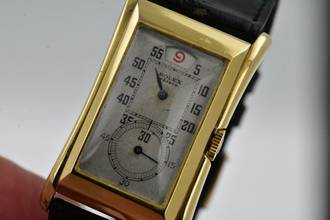 Thumbnail von Rolex Prince 18k Yellow Gold Jumping Jump Hours 1491 Vintage 1939 </h1>