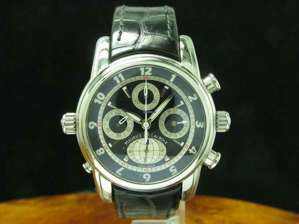  Maurice Lacroix Masterpiece Globe Masterpiece Stahl Automatic Herrenuhr / Ml 88 / Mp6398 </h1> 