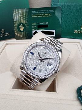  Rolex Day-Date 40 40mm 228349RBR-0036 White gold - Diamond-paved dial NEW 7-2023 WITH VAT 21% 