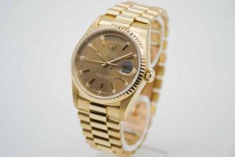 Thumbnail von Rolex Day-Date 36 Tritium Havana Dial L-Serie mit Rolex Service </h1>