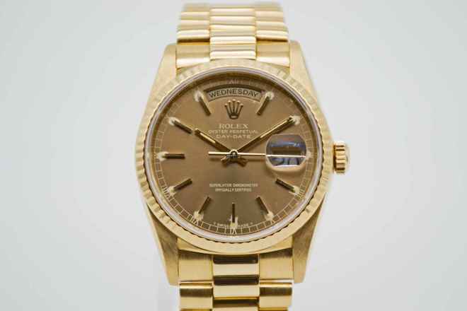  Rolex Day-Date 36 Tritium Havana Dial L-Serie mit Rolex Service </h1> 