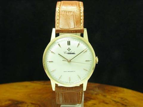  Cortébert 14kt 585 Gold Anti-magnetic Handaufzug Herrenuhr / Ref 9511 </h1> 