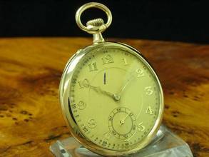 Thumbnail von IWC Open Face 14kt 585 Gold Taschenuhr / Durchmesser 48,5 Mm </h1>