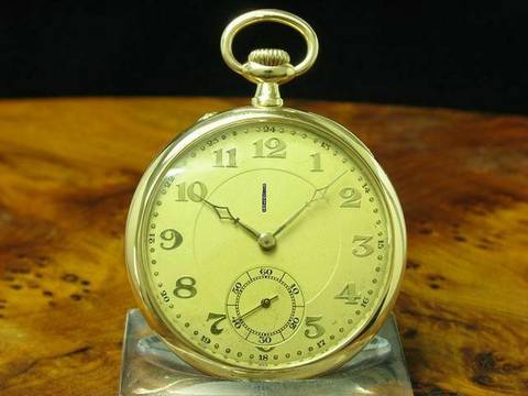  IWC Open Face 14kt 585 Gold Taschenuhr / Durchmesser 48,5 Mm </h1> 