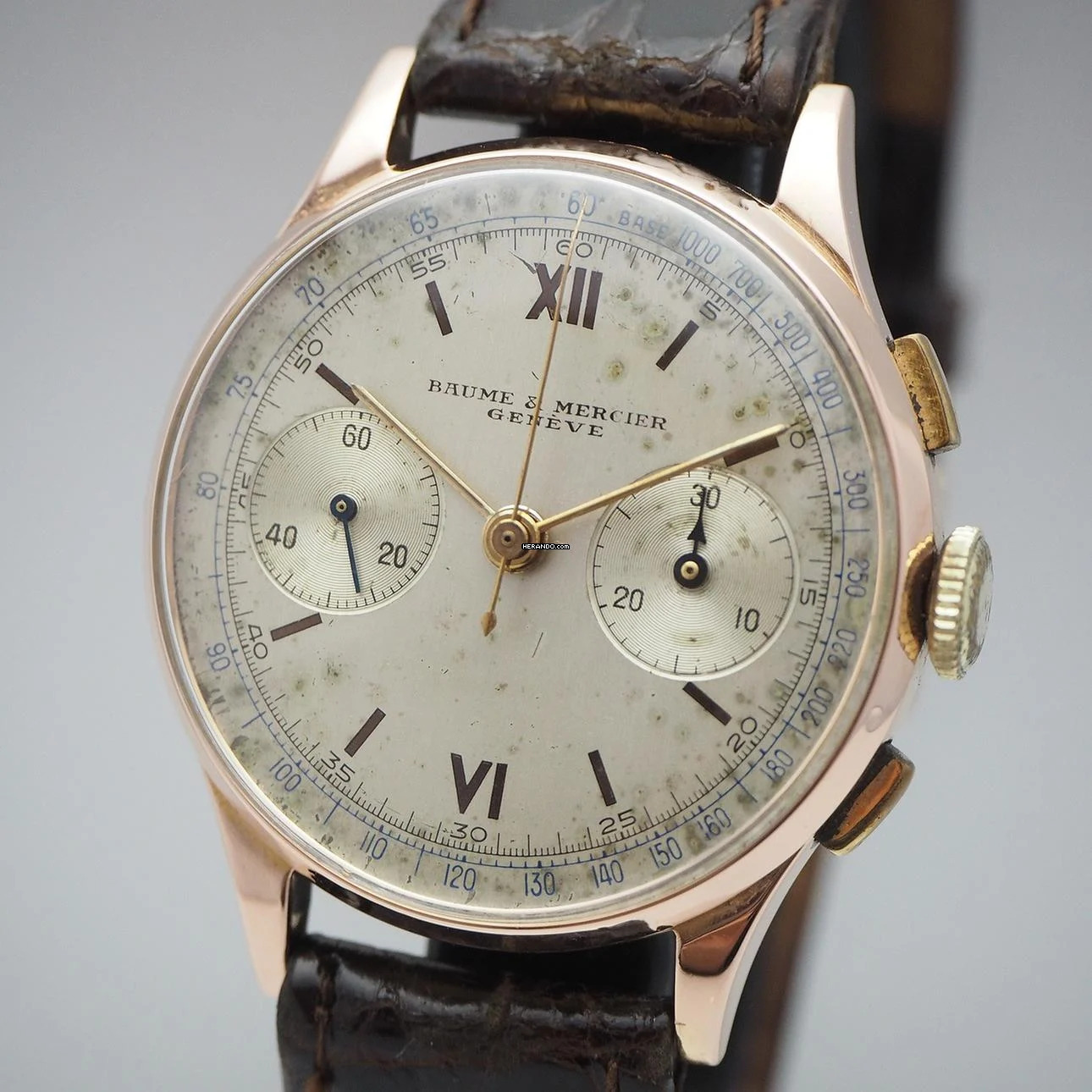  Baume & Mercier Chronograph Vintage Rosegold 18k/750 