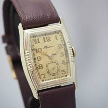 Thumbnail von Alpina Unisex Rectangular Vintage Handwound Gold 14K/585