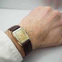 Thumbnail von Alpina Unisex Rectangular Vintage Handwound Gold 14K/585