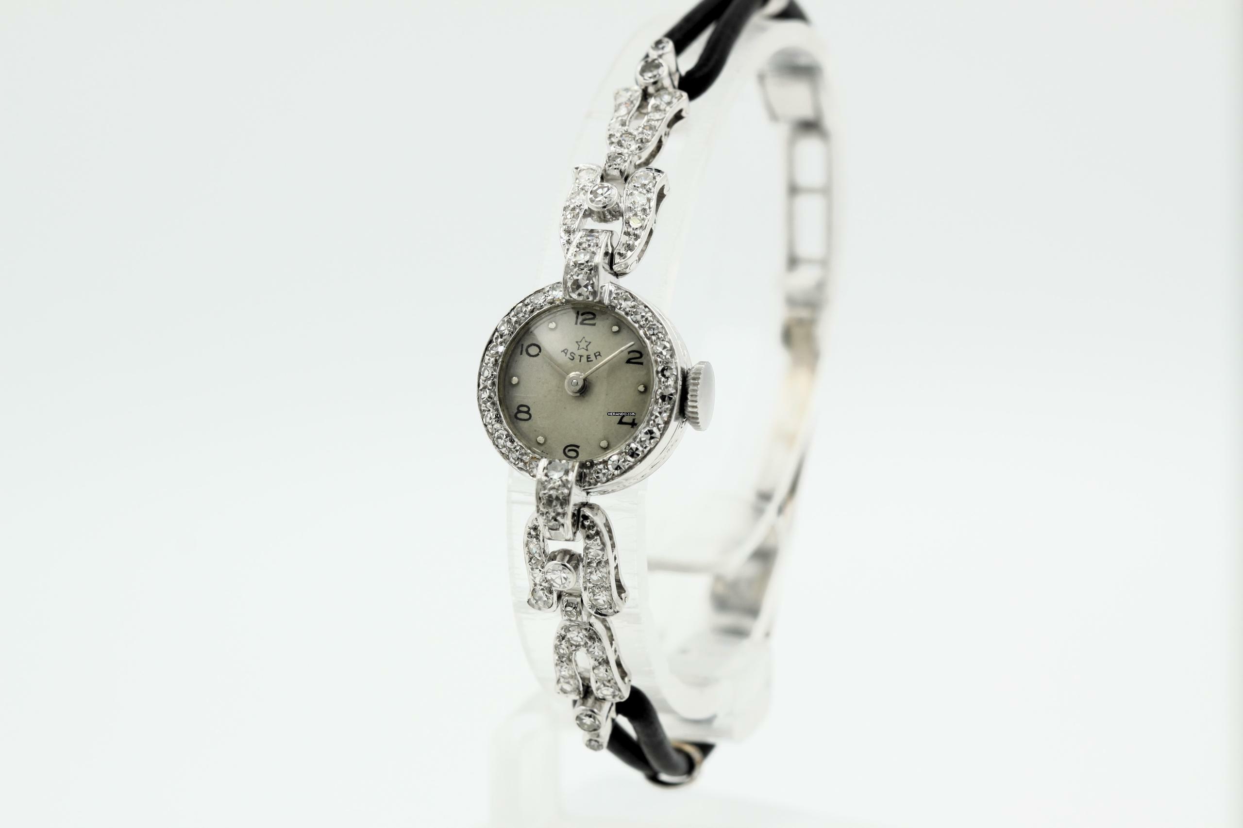  Aster Antik Cocktail Watch 9K White Gold 0.7ct Diamonds 