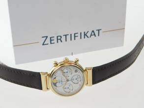 Thumbnail von IWC Da Vinci Chronograph Mondphase 3735 massiv 18 Kt Gelbgold im Top Zustand </h1>