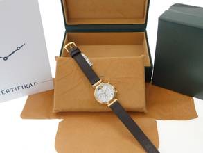Thumbnail von IWC Da Vinci Chronograph Mondphase 3735 massiv 18 Kt Gelbgold im Top Zustand </h1>