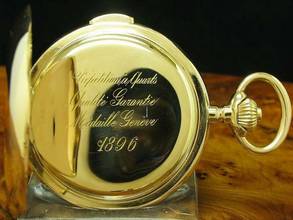 Thumbnail von Nestor Delevaux 14kt 585 Gold Savonette Taschenuhr Viertel-repetition </h1>