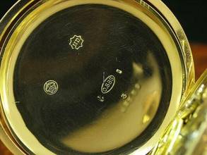 Thumbnail von Nestor Delevaux 14kt 585 Gold Savonette Taschenuhr Viertel-repetition </h1>