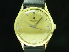 Thumbnail von Universal Genève 18kt 750 Gold Handaufzug Herrenuhr / Gn 1751xxx / Kaliber 332 </h1>