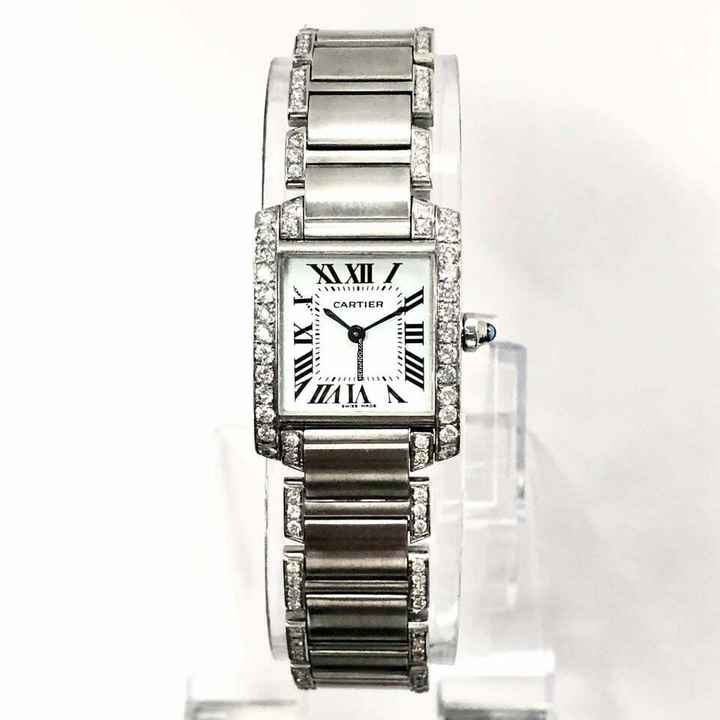  Cartier Tank Française Quartz 20mm Steel 1.88TCW DIAMOND Watch </h1> 