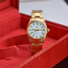 Thumbnail von Rolex Oyster Perpetual 31 6751 Midsize 31MM white dial yellow gold 18KT 1974's </h1>