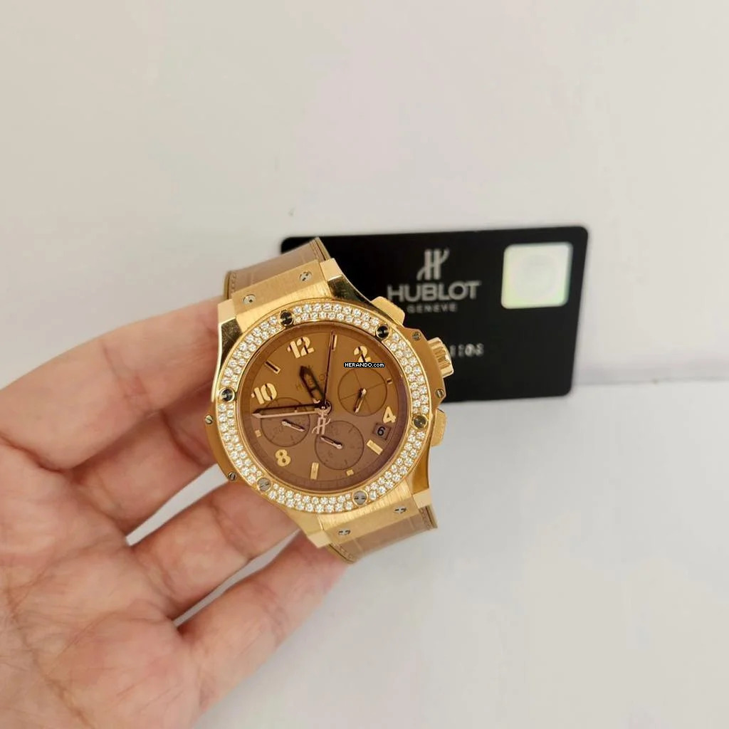  Hublot Big Bang Tutti Frutti Caramel Ouro Rosé & Diamonds 41mm Completo 