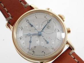 Thumbnail von Chronoswiss Chronometer Chronograph Automatik massiv 18 Karat Gelbgold mit Glasboden im Top Zustand </h1>