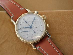 Thumbnail von Chronoswiss Chronometer Chronograph Automatik massiv 18 Karat Gelbgold mit Glasboden im Top Zustand </h1>