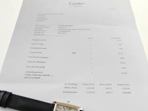 Thumbnail von Cartier Tank Américaine 18 Kt Weißgold Tank Américaine Herrenuhr Full Set plus Voll Revision 2023 </h1>