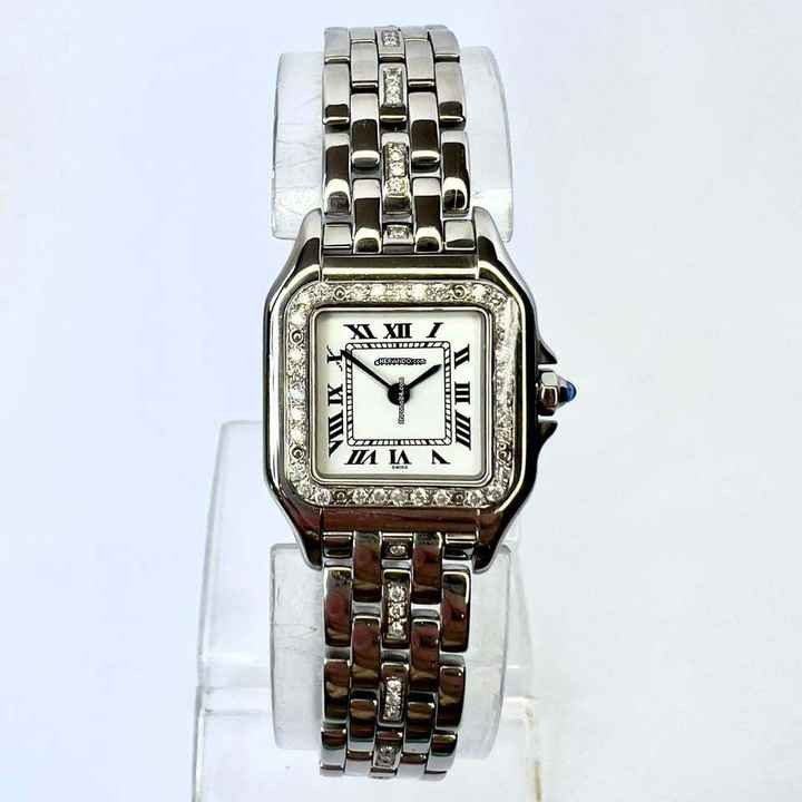  Cartier Panthère Quartz 23mm Steel 0.55TCW Diamond Watch </h1> 