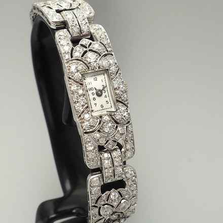  Unbekannt Unknown Art Deco Diamond Ladies bracelet watch Platinum um 1920 </h1> 
