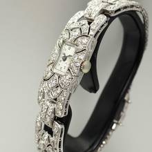 Thumbnail von Unbekannt Unknown Art Deco Diamond Ladies bracelet watch Platinum um 1920 </h1>