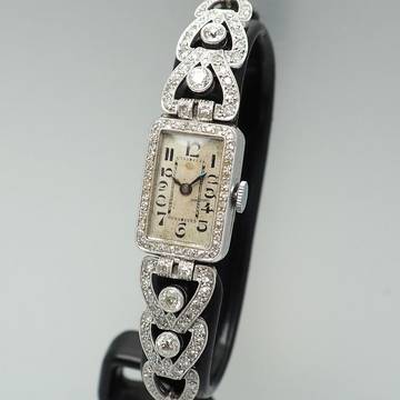  Unbekannt Unknown Art Deco Diamond Ladies watch Platinum um 1920 