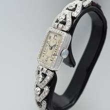Thumbnail von Unbekannt Unknown Art Deco Diamond Ladies watch Platinum um 1920