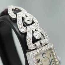 Thumbnail von Unbekannt Unknown Art Deco Diamond Ladies watch Platinum um 1920