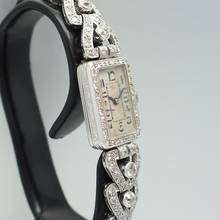 Thumbnail von Unbekannt Unknown Art Deco Diamond Ladies watch Platinum um 1920