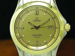 Thumbnail von Omega Seamaster 18kt 750 Gold / Edelstahl Herrenuhr Mit Datum / Ref 168.1501 </h1>