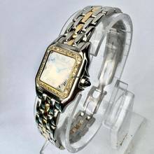 Thumbnail von Cartier Panthère Quartz 23mm 1 Row Gold 0.32TCW DIAMOND Watch </h1>