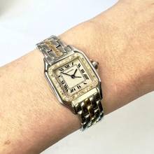 Thumbnail von Cartier Panthère Quartz 23mm 1 Row Gold 0.32TCW DIAMOND Watch </h1>