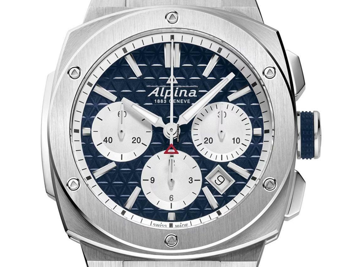  Alpina Alpiner Extreme Stahl Automatik Chronograph Armband Stahl 41mm Ref.AL-730NS4AE6B Box&Pap. Full Set Neu 